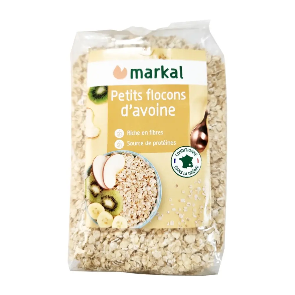 Yến Mạch Cán Mỏng Hữu Cơ, Petits Flocons D`Avoine (500g) - MARKAL